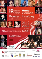 Czytaj więcej: Międzynarodowy Festiwal Piosenki Anny German 4. grudnia w ECM w Lusławicach