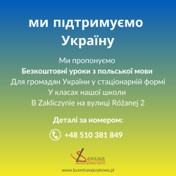 Czytaj więcej: Bezpłatne kursy języka polskiego dla dzieci i dorosłych z Ukrainy