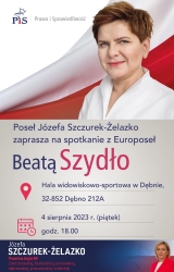 Czytaj więcej: Zaproszenie na spotkanie z Beatą Szydło 