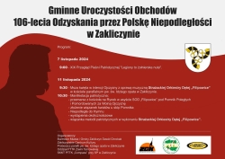 Czytaj więcej: Program zakliczyńskich obchodów 106 – lecia odzyskania przez Polskę niepodległości
