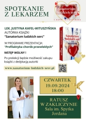Czytaj więcej: Spotkania z Lekarzem w Bieśniku i w Zakliczynie 