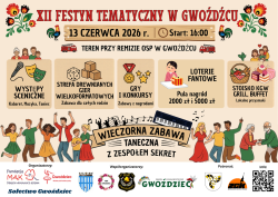 Czytaj więcej: Zaproszenie na 12. Festyn tematyczny w Gwoźdźcu 